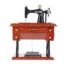 Mini Sewing Machine Music Box Sartorius Clockwork Style Birthday Gift Musical Toy