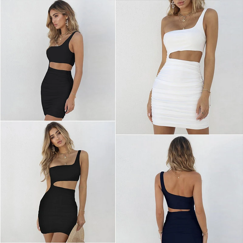 Off Shoulder Hollow Out Bodycon Bandage Dress