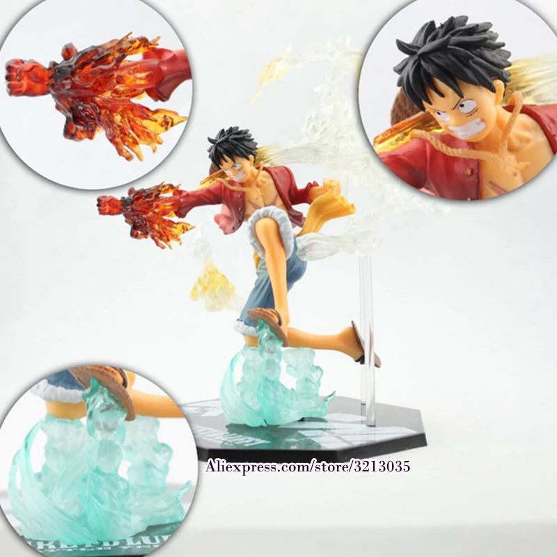 Аниме One Piece Monkey D Luffy Firefist Battle Ver. Экшн фигурка Brinquedos Zero Фигурки Коллекционная