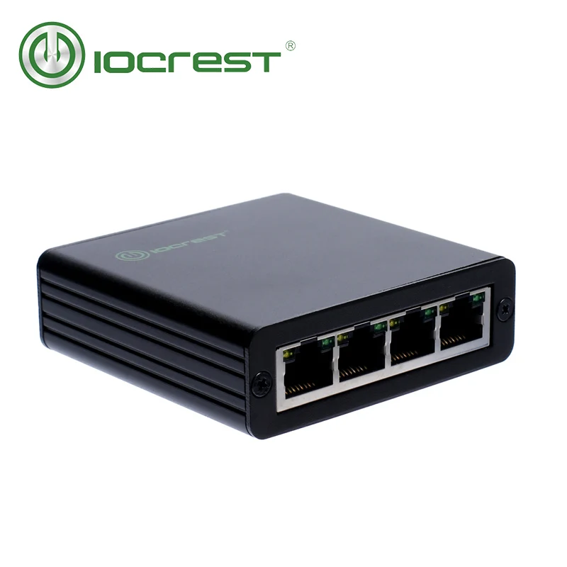 IOCREST USB3.0 на 4 порта 10/100/1000 м ethernet контроллер адаптер usb на 4 порта rj45 гигабитный внешний сетевой адаптер RTL8153 чип