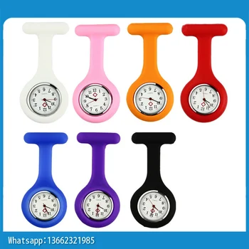 

Wholesale 100pcs/lot SiliconeNurse Pocket Watches Customize FOB Watches Custom logo Free Shipping Men Women Gift High Quality