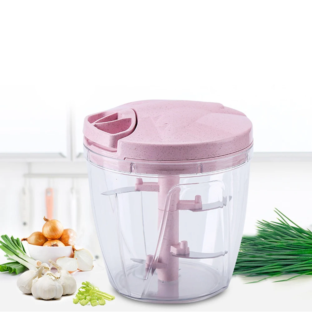 

Manual Food Chopper Household Vegetable Chopper Shredder Multifunctional Food Processor Meat Machine Crusher Blender Pink/Green