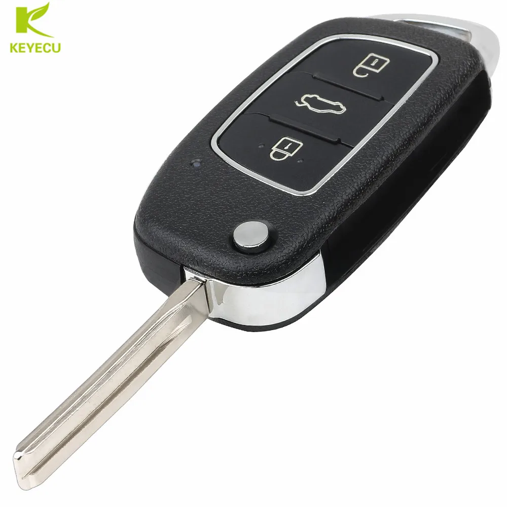 Запасной дистанционный ключ брелок KEYECU 433 МГц 4D60 чип для Hyundai Tuscon 2015 2016 2017 P/N: 95430