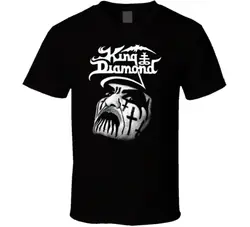 KING DIAMOND 01 Футболка Прохладный повседневное гордость для мужчин унисекс модная бесплатная доставка Забавные топы 100% хлопок