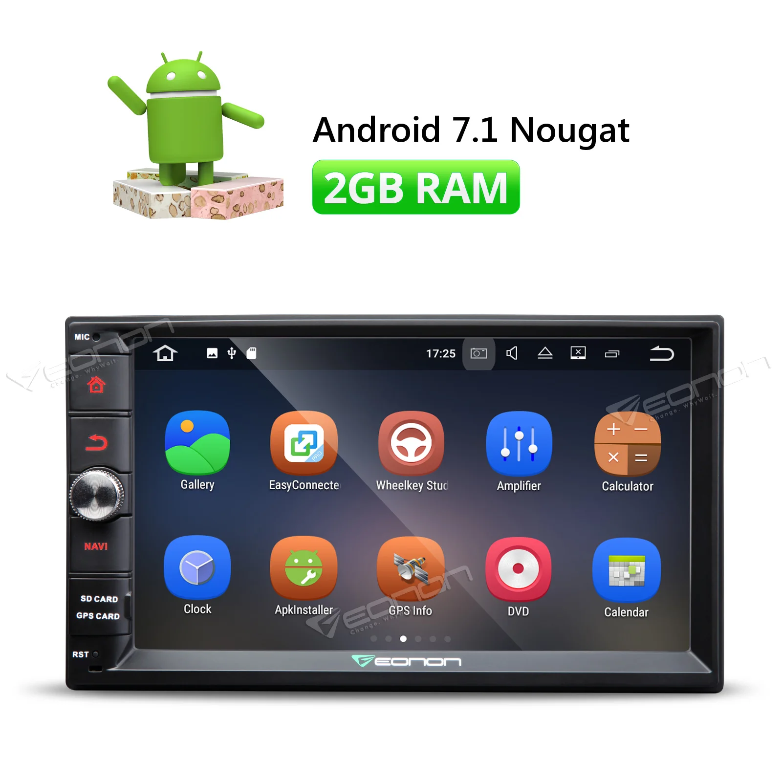 Eonon GA2165 ISO 7" Head Unit Android 7.1 Car Stereo FM Radio GPS Navigator 2 Din HDMI Bluetooth WIFI DAB+ Touch Screen-in Car Multimedia Player from ...