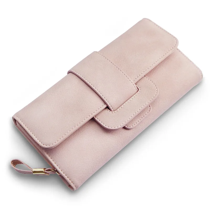 

Bacisco Women Wallets and Purses Leather Wallet Drawring Belt Clutch Purse High Quality Leather Purse Female Card Holder Wallets