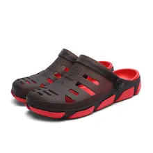 Высокое качество модные мужские двухцветные, Марки eva Enject Спортивные Тапочки сланцы мягкий легкий плюс размеры пляжные Тапочки