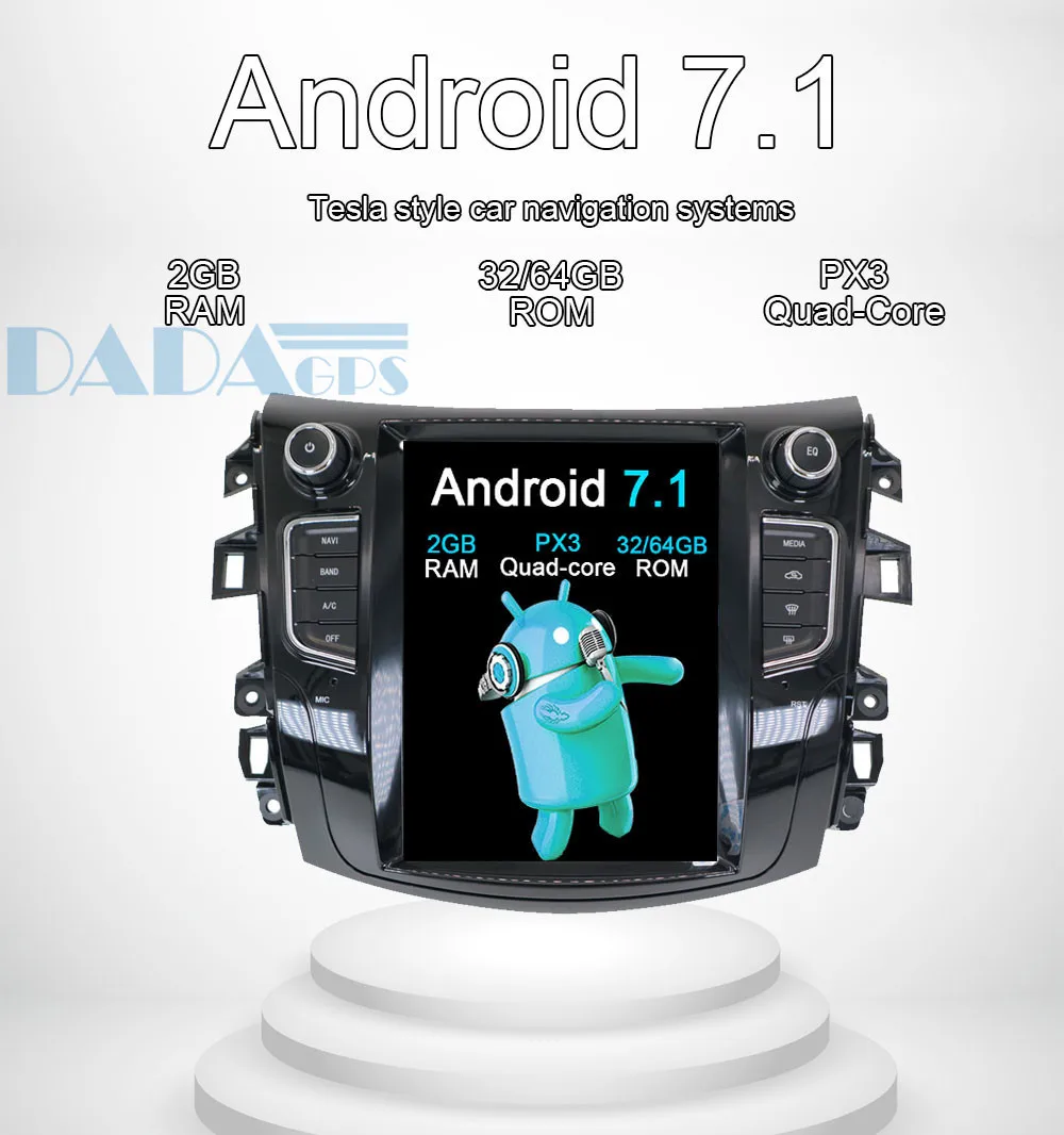 Top 10.4"Android 7.1 Tesla Style Car Radio Player For NISSAN NP300 Navara 2014+ Stereo Multimedia GPS Map Navigation Head unit 7