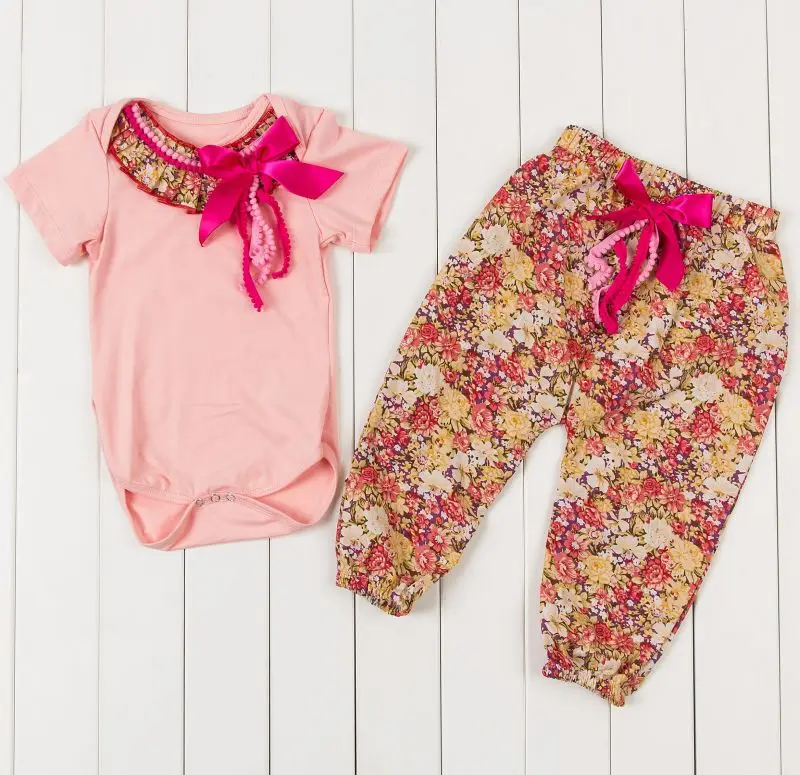 Осенняя одежда для малышей; Комбинезон для маленьких девочек; комбинезон с цветочным рисунком для девочек; цельнокроеные леггинсы для девочек - Цвет: Серый