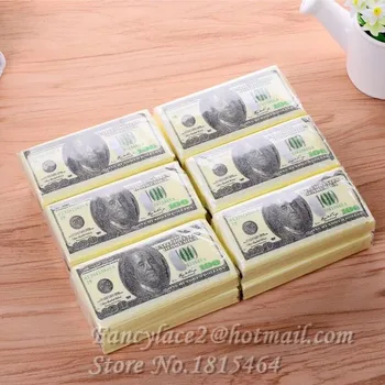 

12 Packs 100 Dollar Toilet Tissue Paper Napkin Printing Natural Comfort Funny Personality Popular Party Serviettes Decoration
