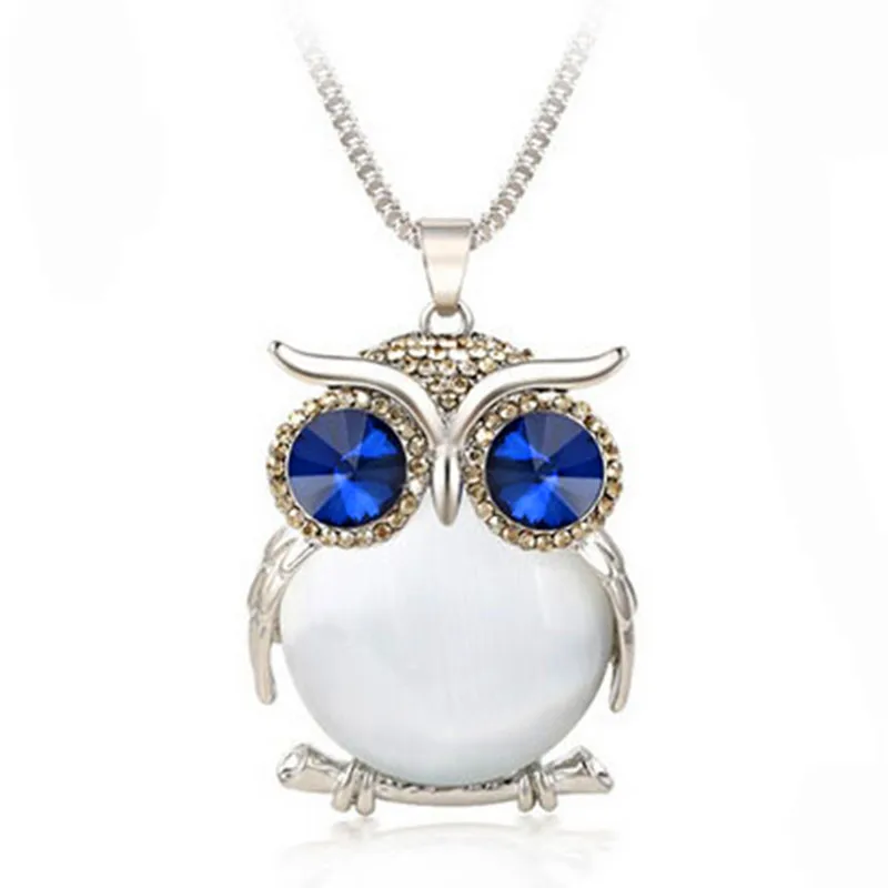 

Fashion Necklace Lady Personality Crystal Owl Sweater Chain Long Necklace Female Decoration Chain Statement Jewelry