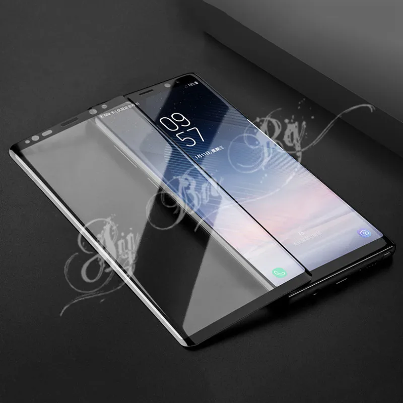 2 шт 3D закаленное стекло полное покрытие экрана протектор для samsung Galaxy Note 9 8 S8 S9 Plus цвет черный Золотой Серебряный Синий