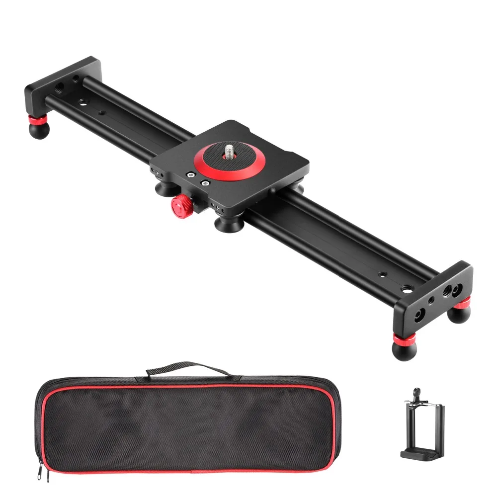 

Neewer Camera Slider Aluminum Alloy Dolly Rail 11.8 inches/30 cm with 4 Bearings for Smartphone Nikon Canon Sony Camera