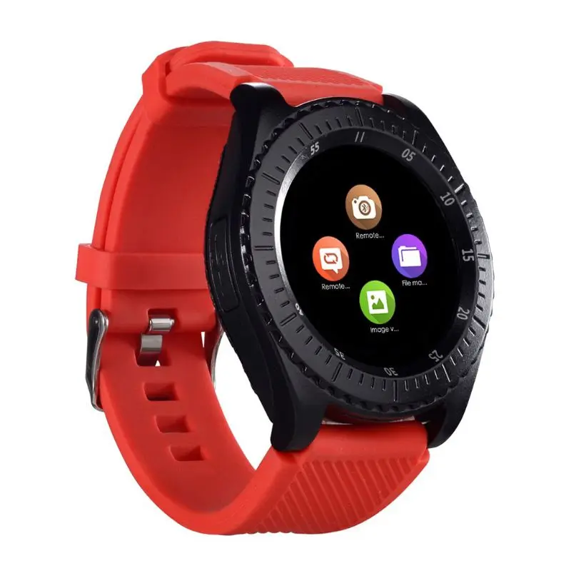 Новые смарт-часы Z3 с поддержкой Bluetooth 3,0 для SIM и TF карт, набор вызовов, монитор сна, фитнес-трекер с камерой для Android IOS - Цвет: Красный