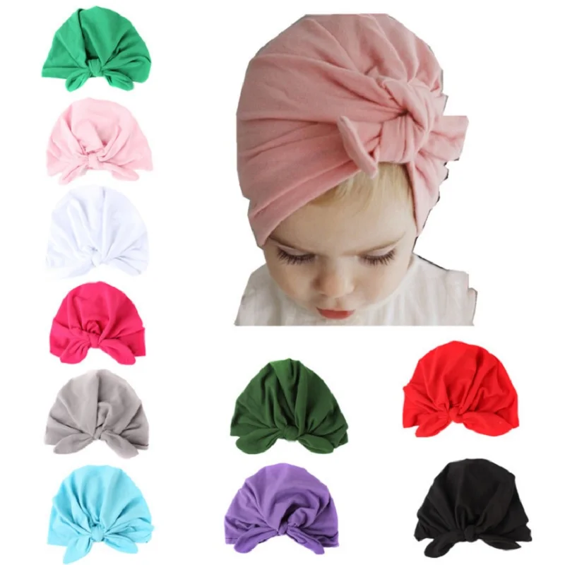 

New Baby Girls Hats Children beanie Berets Infant Caps Rabbit Solid Cotton Hat For Girl Bonot Balaclava Bucket Sun hat 1-6Years