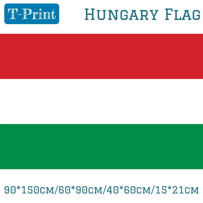 

Free shipping 90*150cm/60*90cm/40*60cm/15*21cm Hungary Flag Polyester 5*3FT For World Cup / National Day / Olympic Games