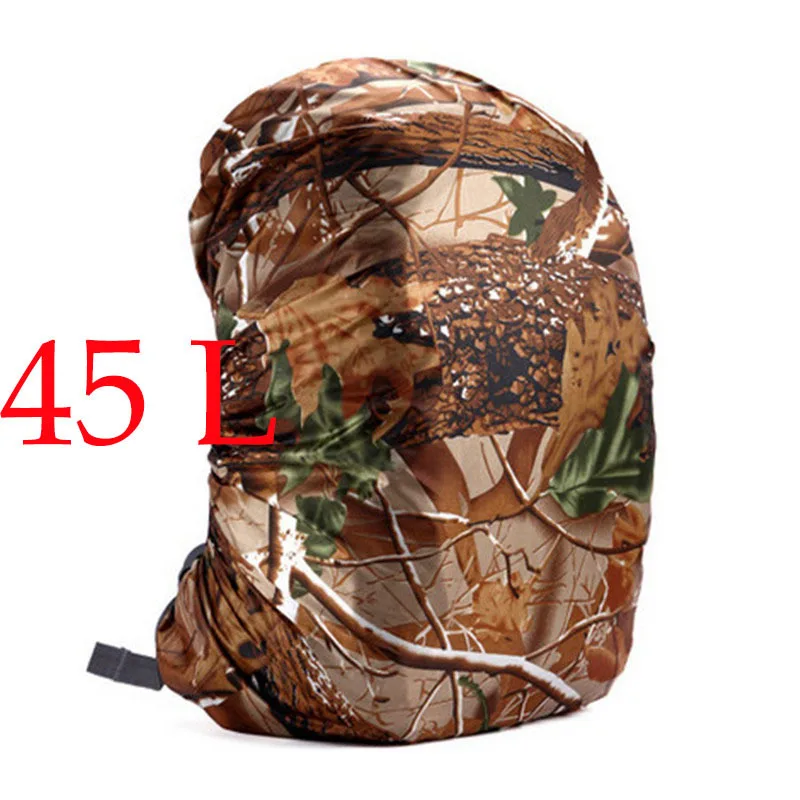 1 шт. нейлоновый армейский зеленый камуфляж дождевик 35-80L легкий водонепроницаемый рюкзак сумка дождевик для дорожная сумка - Цвет: Camouflage 45L