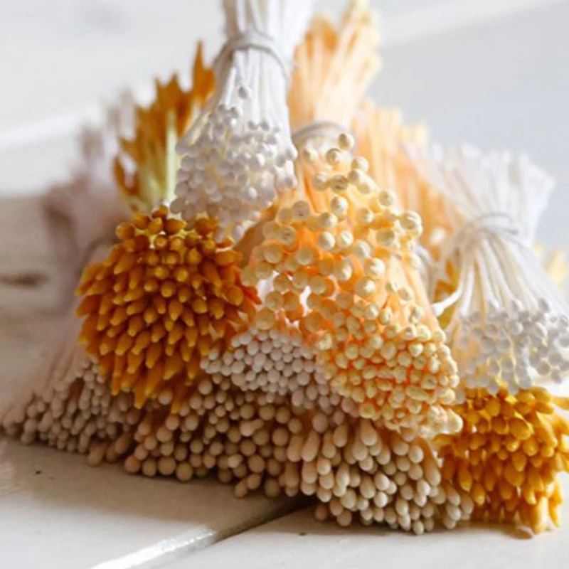 

2018 Mixed Double Heads DIY Artificial Mini Pearl Flower Stamen Pistil Floral Stamen 140 Pcs/lot