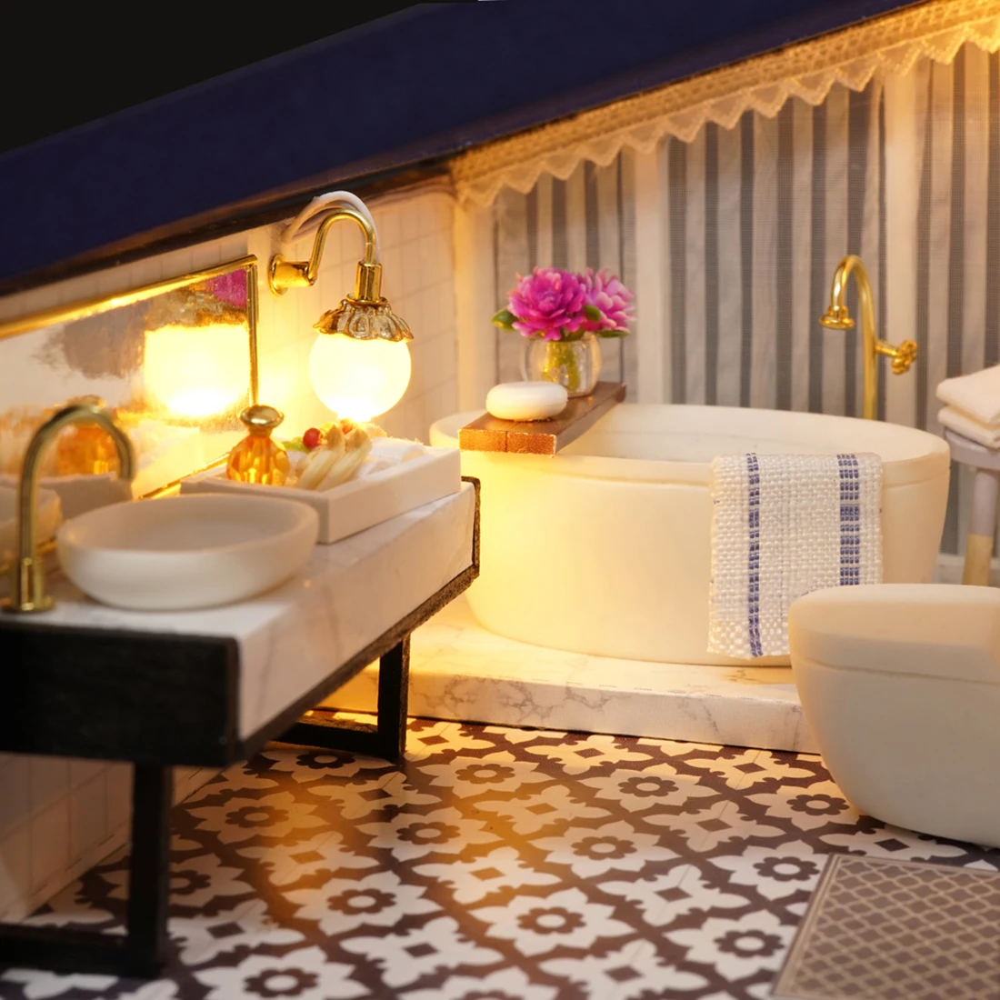 New Furniture Doll House Wooden Miniature DIY DollHouse Furniture Kit Assemble Doll Home Toys For children Time Apartment