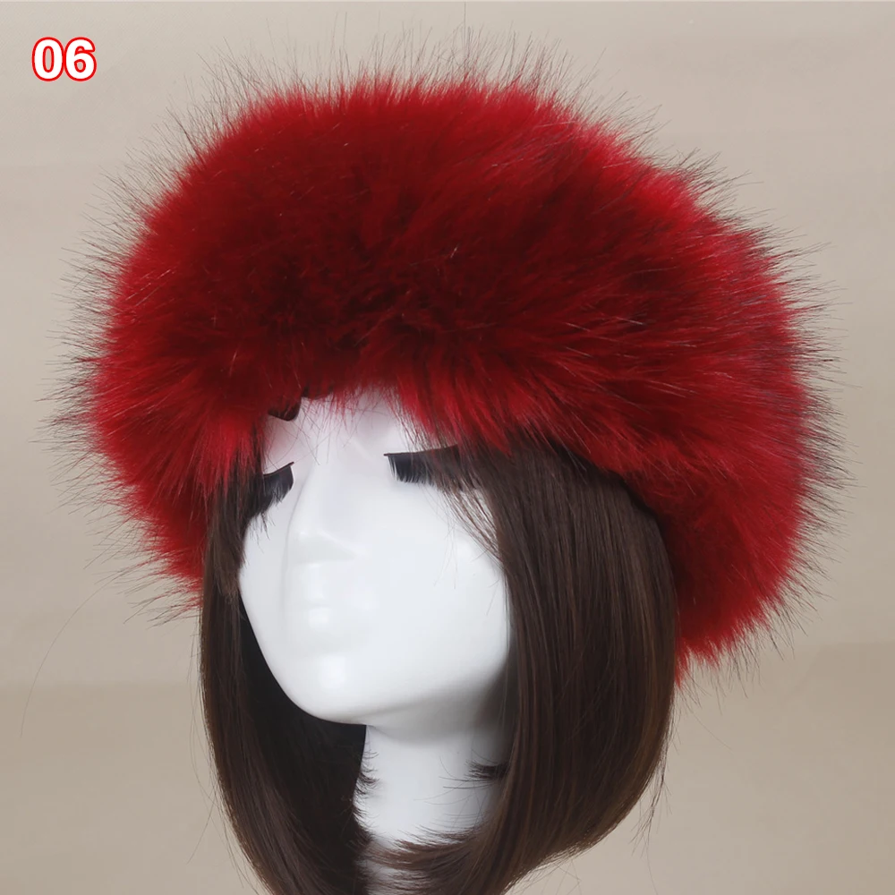 

Women Thick Fluffy Faux Fur Russian Cap Lady Hat Earwarmer Outdoor Ski Casual Hats Spring Autumn Winter Bomber Hat
