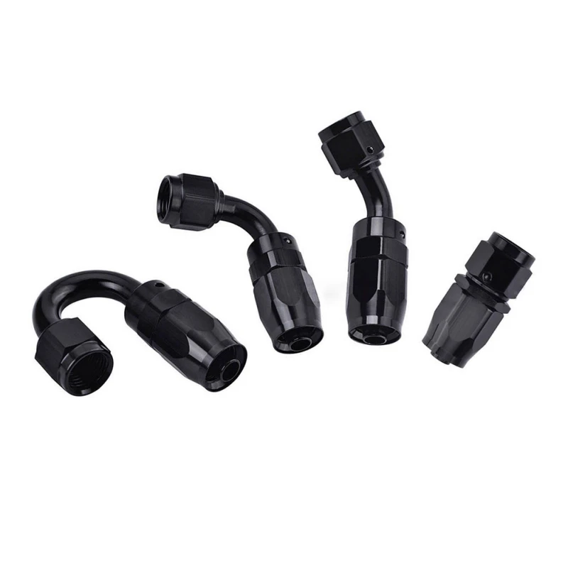 45 180 Degree Hose End Oil Fuel Reusable Fitting AN10 Oil Fuel Swivel Hose Aluminum Straight Elbow