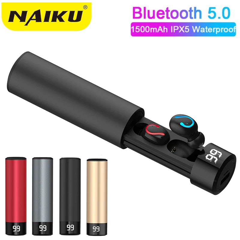 

Bluetooth 5.0 Earphones TWS Wireless Earphone Blutooth Earphone Handsfree Sport Earbuds Gaming Headset With 1500mAh Power bank