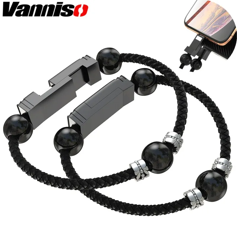 

Lether Bracelet data Usb cable For Android phone Xiaomi Samsung Huawei Type C 22cm Mini data Cord for iphone XS Samsung s9 note9