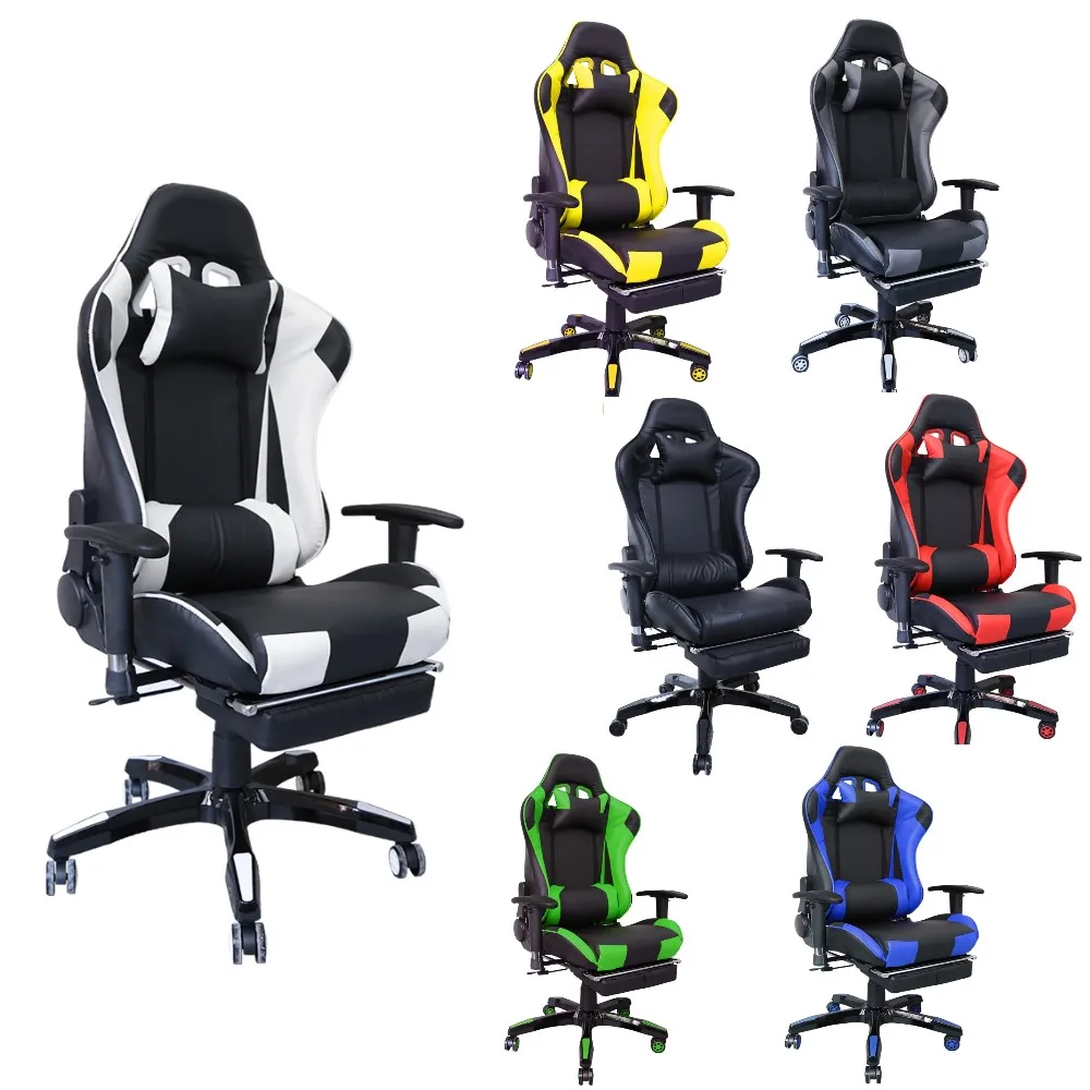 

Multiple Color Racing Swivel Chair Reclining Office Chair Work Home Indoor Furniture Height 135.5cm Load Capacity 200 kg
