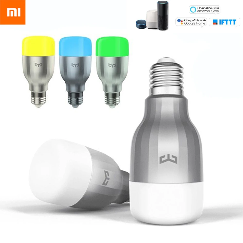 Xiaomi Yeelight Смарт светодиодное освещение Wi Fi лампы RGB E27 9 Вт светодиодный диммер