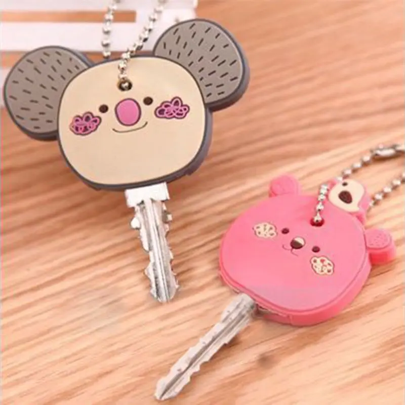 

Classical Cute Animal Soft Key Top Head Cover Chains Cap Keyring Phone Strap DIY