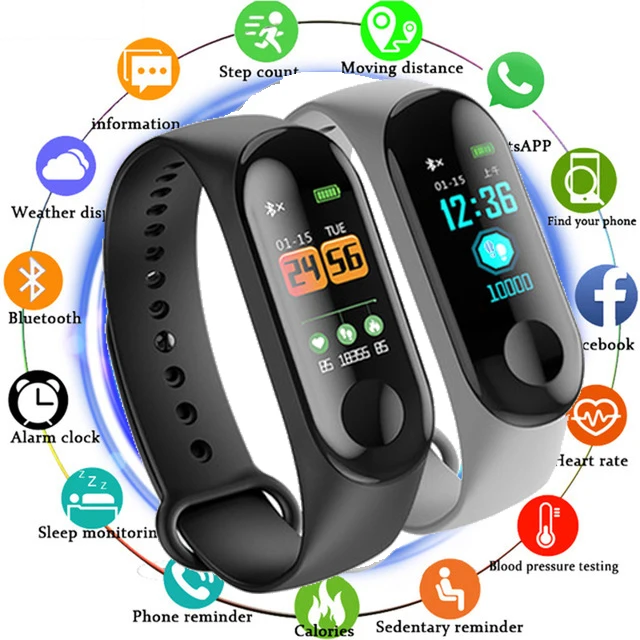 New Women Sport Waterproof Watch Blood Pressure Heart Rate Monitor Smart Watch Men woman Fitness tracker pedometer Watches