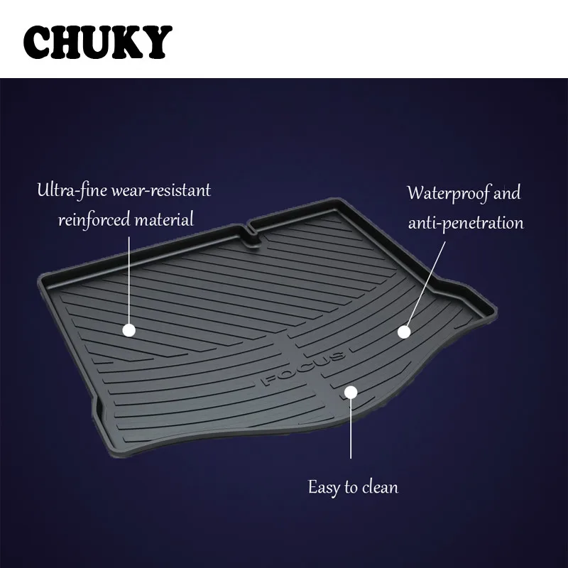 

CHUKY For Ford Mondeo Car Cargo rear trunk mat Focus Hatchback Sedan Escort Fiesta Taurus Explorer Mustang EcoSport Kuga Edge