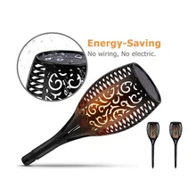 Светодиодный светильник на солнечной батарее с мерцающим светом, лампа для газона, фонарь светильник, светильник с танцующим пламенем, водонепроницаемый уличный садовый Ландшафтный декоративный светильник