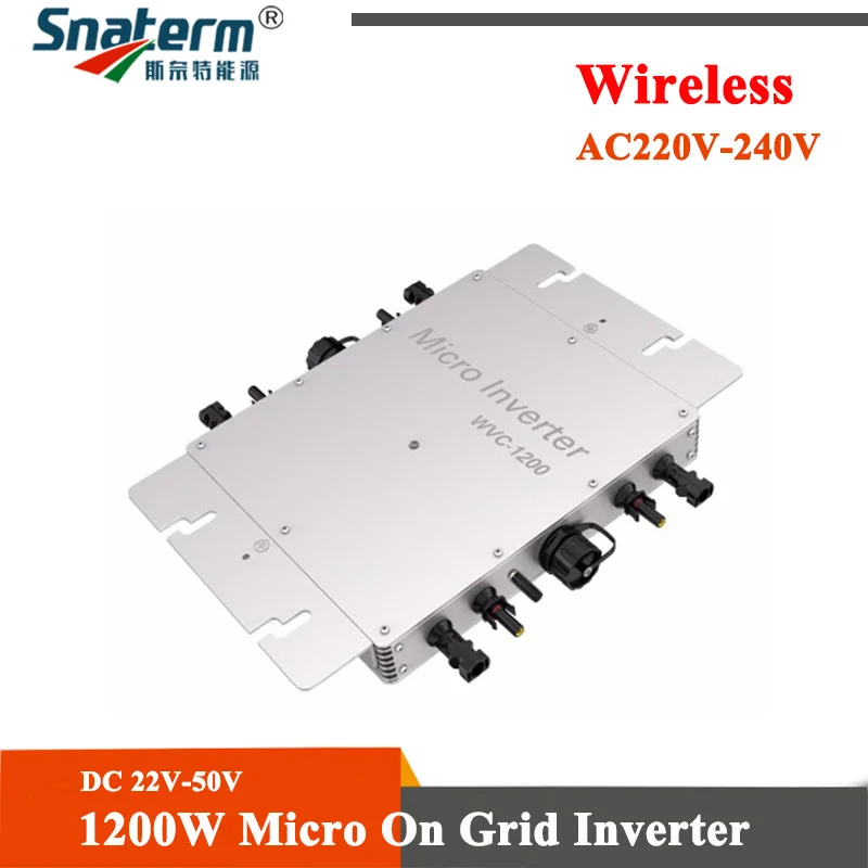 1200W беспроводной MPPT микро на сетке привязанный солнечный инвертор DC 22 50V к AC 120/230V dc