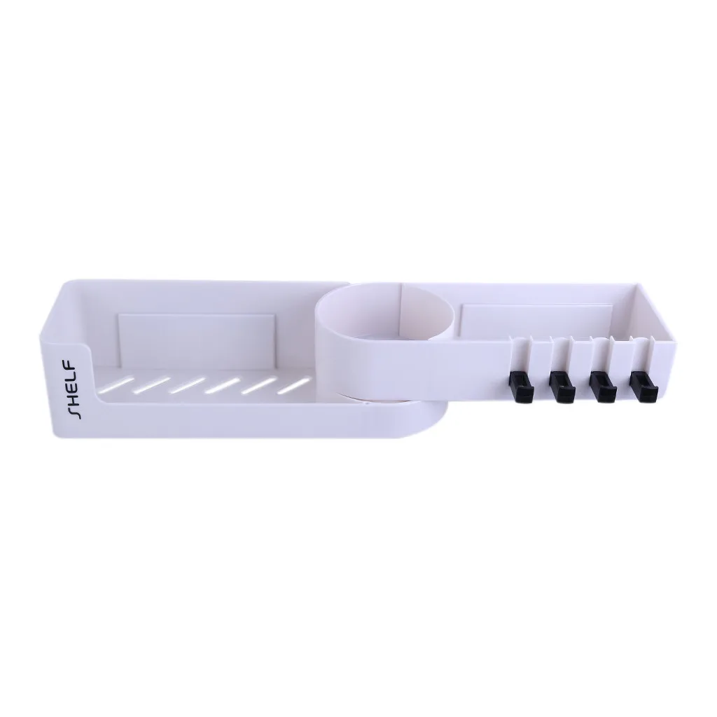 Creative Bathroom Shelf Free Punching Wall Hanging Bathroom Suction Wall Shampoo Bathroom Shower Shelf Kitchen Storage&7