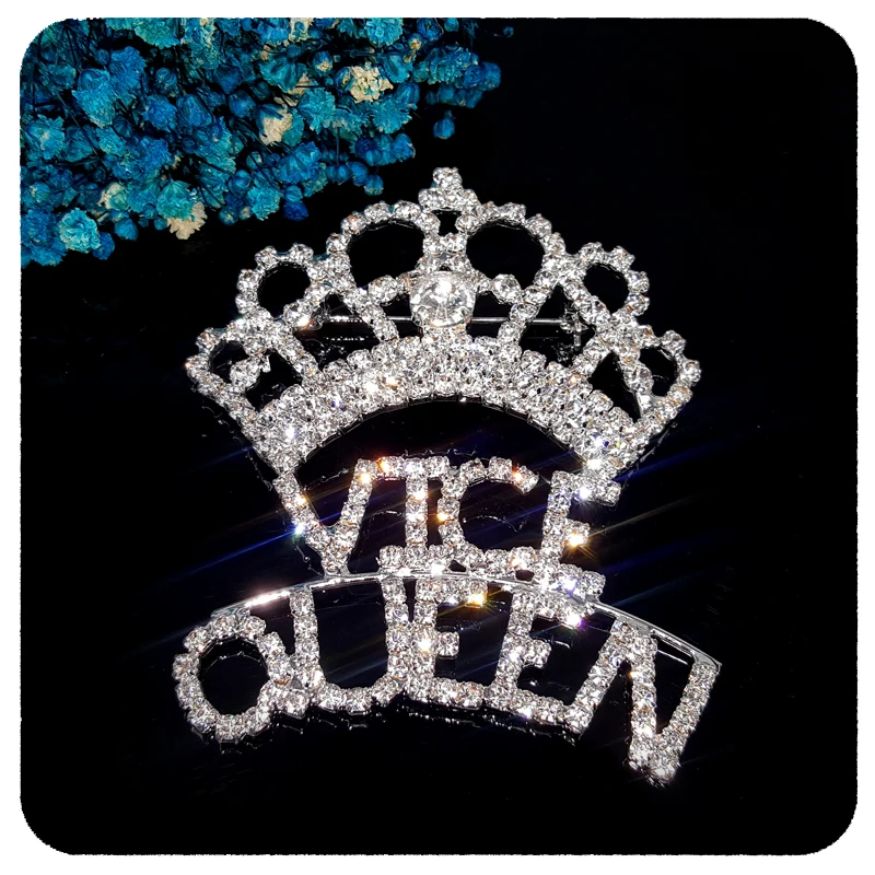 

GRANDBLING New Arrival Blingbling Crystal "Vice Queen" Crown Brooch Jewelry for Women's Bag Hat Decoration