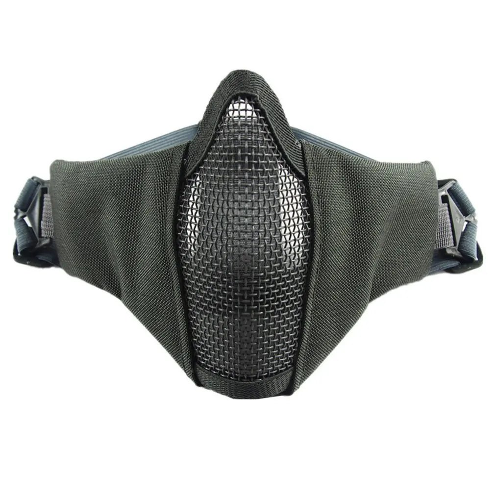 

Half Face Protective MESH Mask Airsoft Field Wargame Tribal Chief Mask Net Mesh Hunting Tactical Airsoft Mask Cs Foam inside