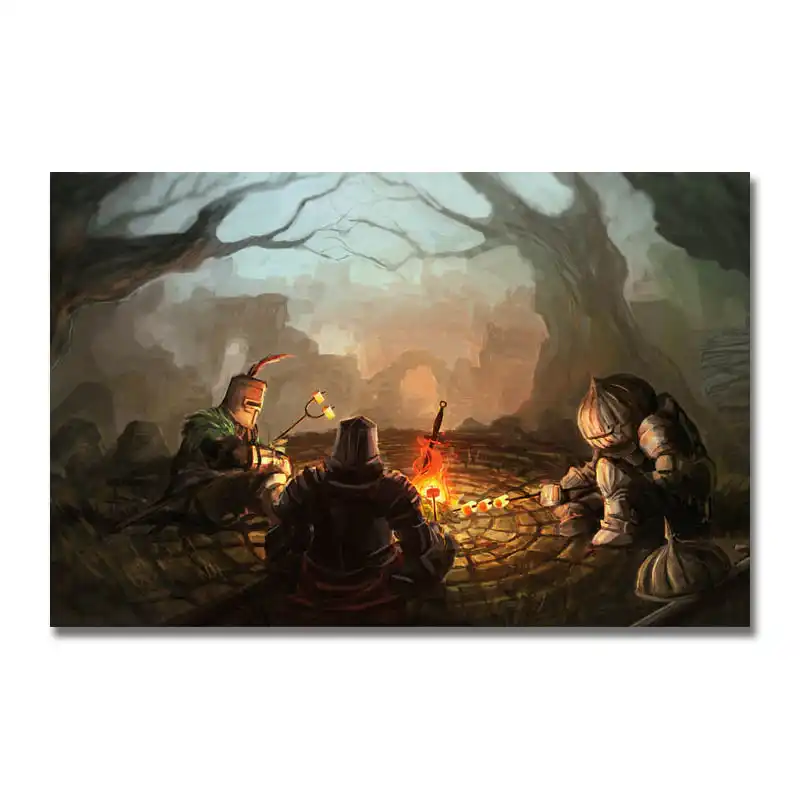 DARK SOULS MAP Art Silk Poster 24x36inch