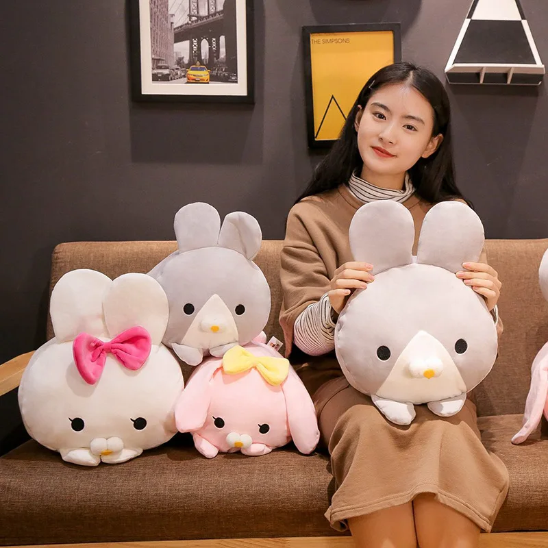 

Creative Cute Bow Rabbit Plush Toys Stuffed Animal Fat Rabbit Dolll Toy Plush Pillow Cushion Girls Birthday Gift