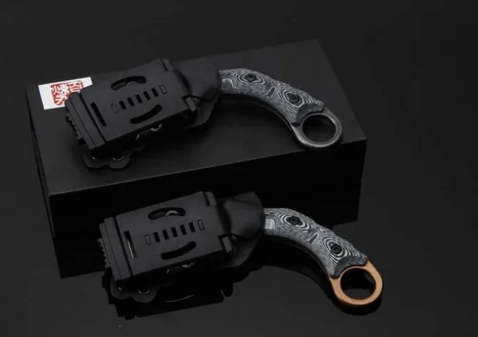 2 варианта D2 лезвие лагерь Karambit Ножи G10 Ручка спасения выживания Ножи открытый Мультифункциональные ножи охотничьи ножи Инструмент Тактический K оболочка