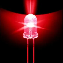 100PCS 5mm Runde Rot Super bright emitting diode LED Licht 5000MCD