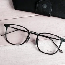 Металлический полный обод очки мужские большие размеры прямоугольник по рецепту x h-fusion оправы очков для оптических линзы для близоруких и чтения
