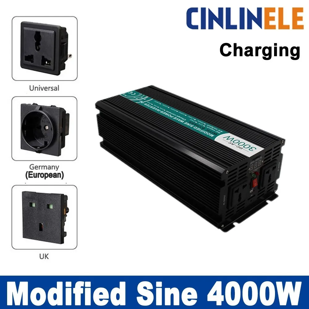 

Smart inverter Charge 4000W Modified Sine Wave Inverter CLM4000A DC 12V 24V 48V to AC 110V 220V 4000W Surge Power 8000W