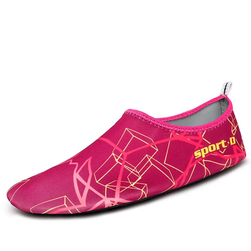 Дышащая Спортивная обувь; женская летняя водонепроницаемая обувь; Мужские дышащие пляжные сандалии; обувь для плавания и дайвинга; шлепанцы на речном море - Цвет: Rose Red