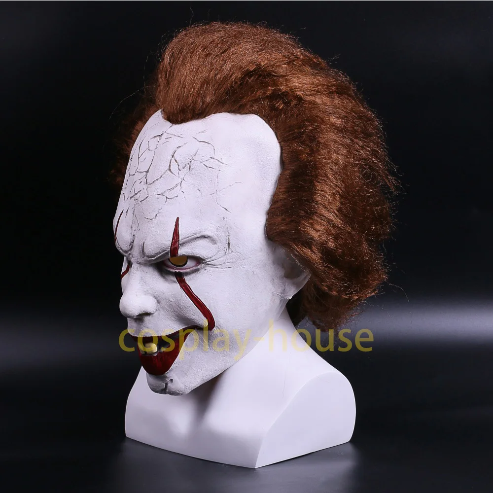 2017 Movie Stephen King's Pennywise Clown Joker Mask Tim Curry Horrible Halloween Party Cosplay Masks Mask Clown Latex Mask (6)