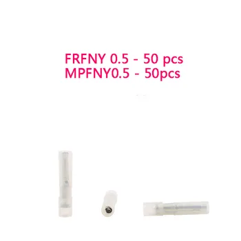 

FRFNY0.5 MPFNY 50sets Bullet Shaped NYLON brass Female Male Insulating Joint Wire Connector Crimp Terminal FRFNY+MRFNY AWG12-10