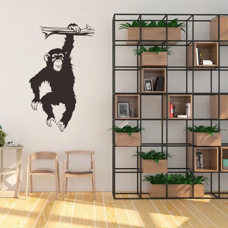 

Rimovibile Adesivi Murali Decalcomania Della Parete Gorilla Bansky Arte Decorazione Domestica Moderna Carta