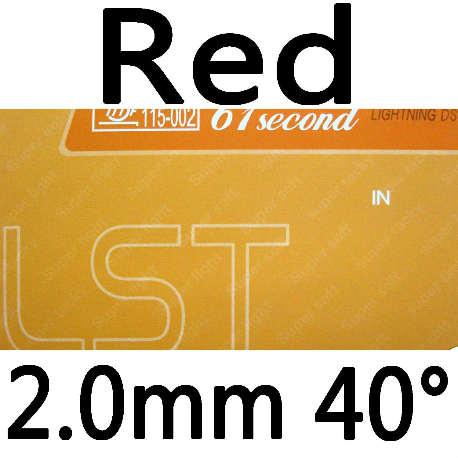 61second молния DS LST супер липкий накладки Резина с губкой на ракетки для настольного тенниса - Цвет: red 2.0mm H40