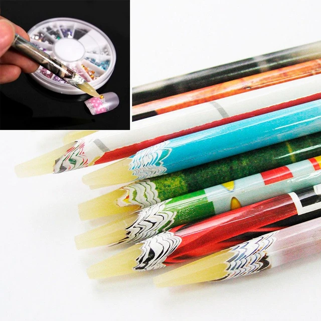 Rhinestone Picker Pencil Nail Point Crayon Self Adhesive Resin Picker  Pencil Gem Picker Tool For Nail Art Diy Decoration