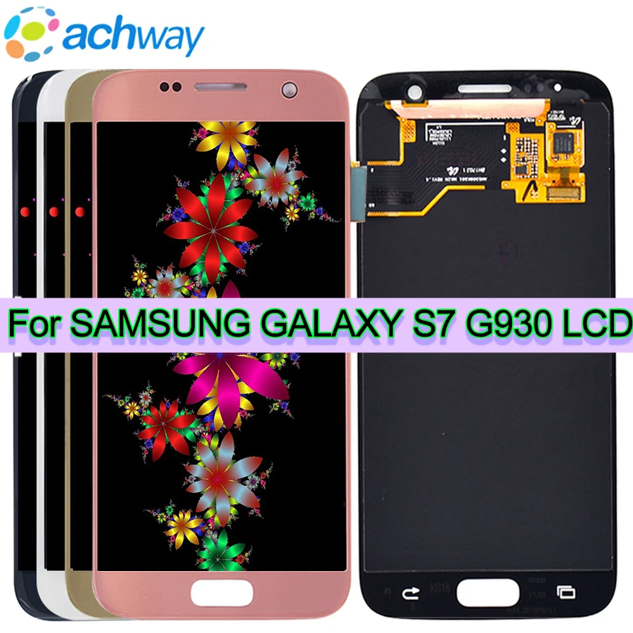 For SAMSUNG GALAXY S7 G930A G930F SM-G930F LCD Display Touch Screen Digitizer Assembly Pantalla Replacement For SAMSUNG S7 LCD